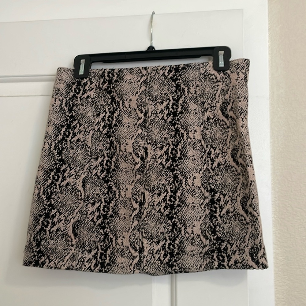 Snakeskin mini skirt